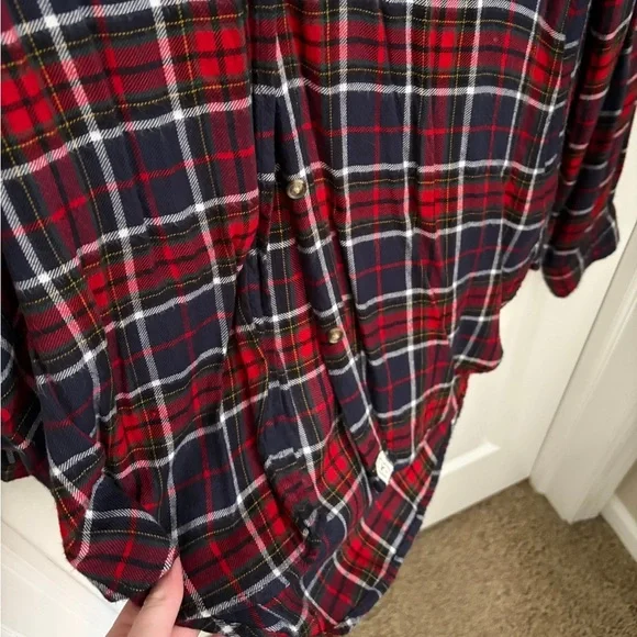 American Eagle Boyfriend Fit Ah-amazingly Soft Oversized Flannel Women’s Large - Picture 3 of 5